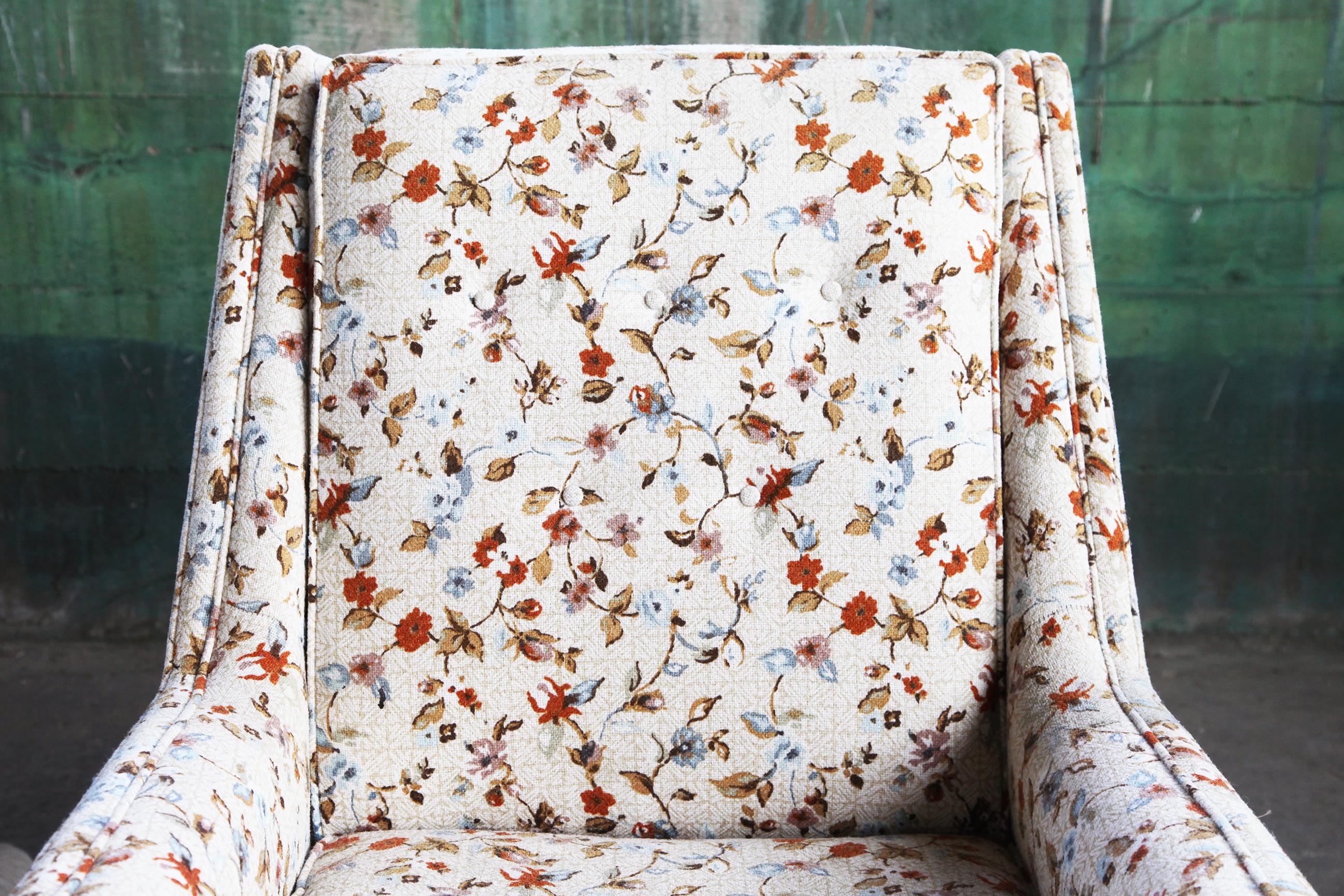 Fauteuil de salon danois vintage à pieds en forme de chevalet attribué à Paul McCobb en vente 1