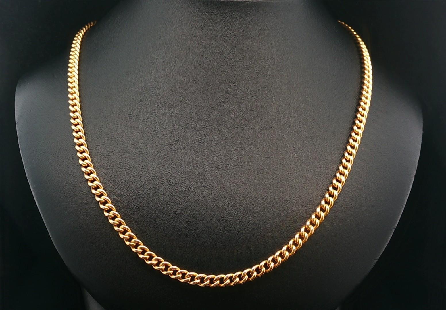 Material: Solid 20k Yellow Gold 
Weight: 20.6 Grams 
Type: 2mm Cuban Curb Chain Link
Length: 20