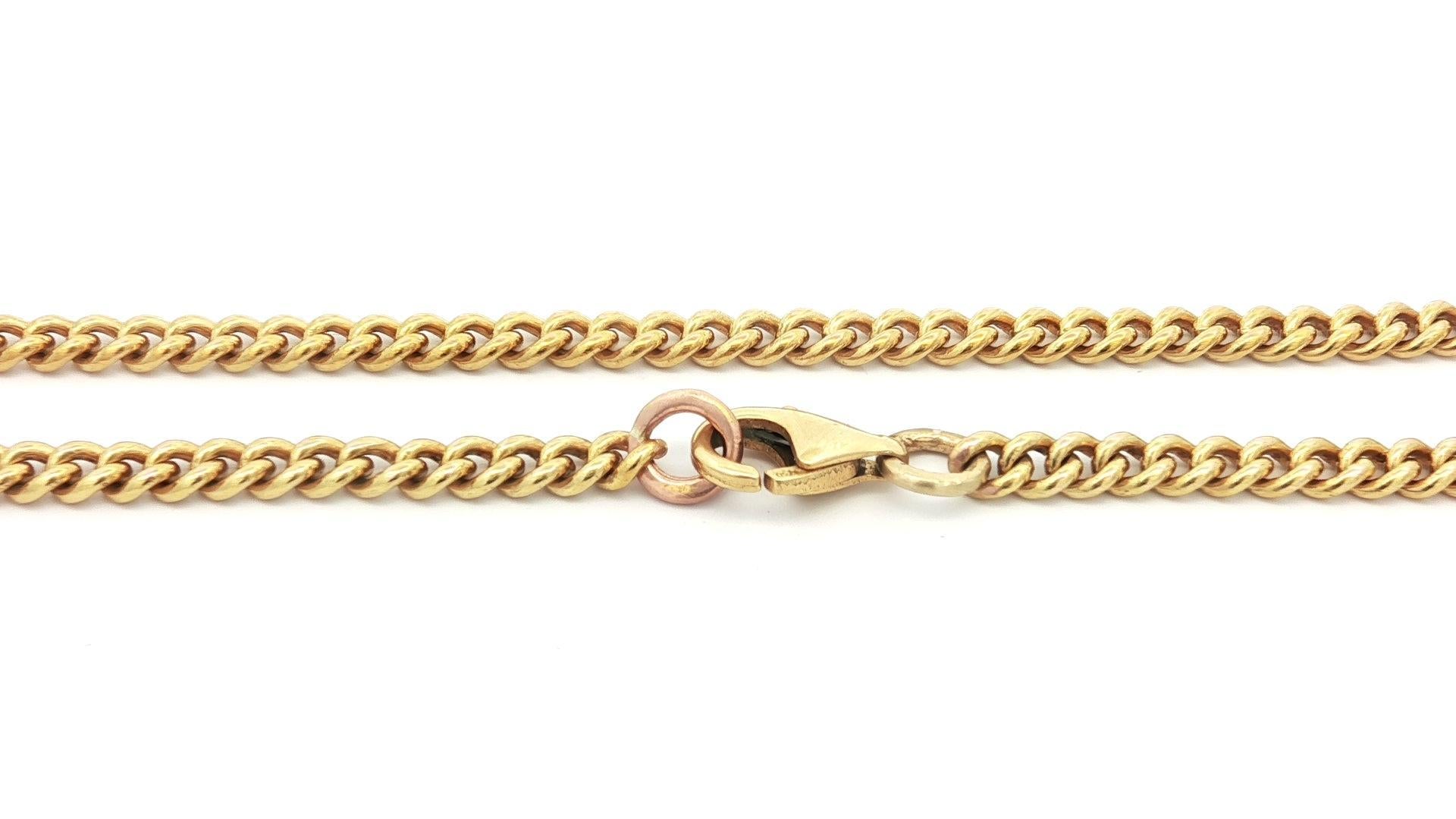 Material: Solid 21k Yellow Gold 
Weight: 22.1 Grams 
Type: 3.5mm Cuban Curb Chain Link
Length: 20.5