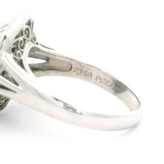 Vintage High Quality Platinum GIA 3.72ctw Vivid Red Ruby Diamond Ballerina Ring