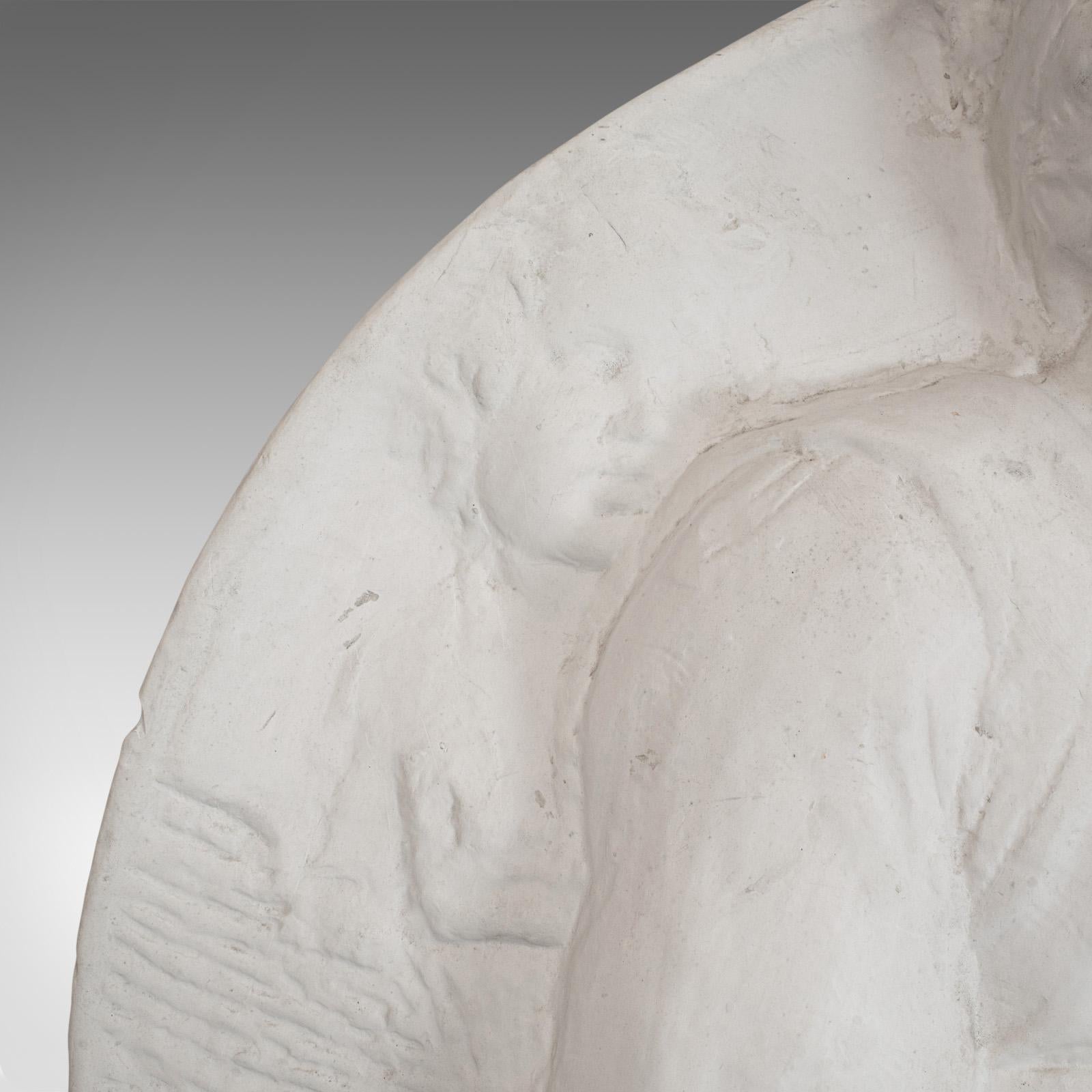 English Plaster Cast Bas-Relief Portrait Pitti Tondo, Virgin and Child by Michelangelo