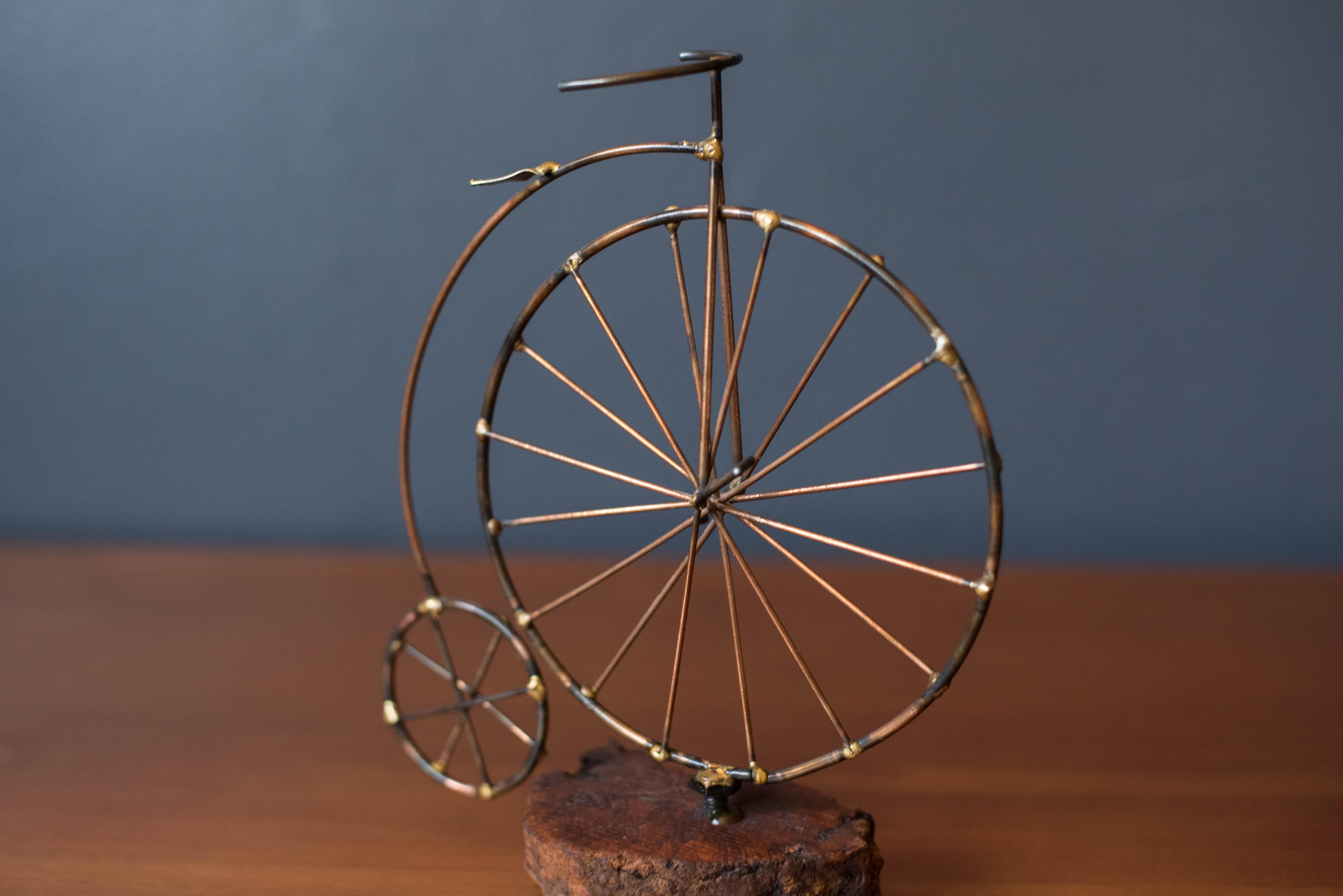 metal bicycle sculpture