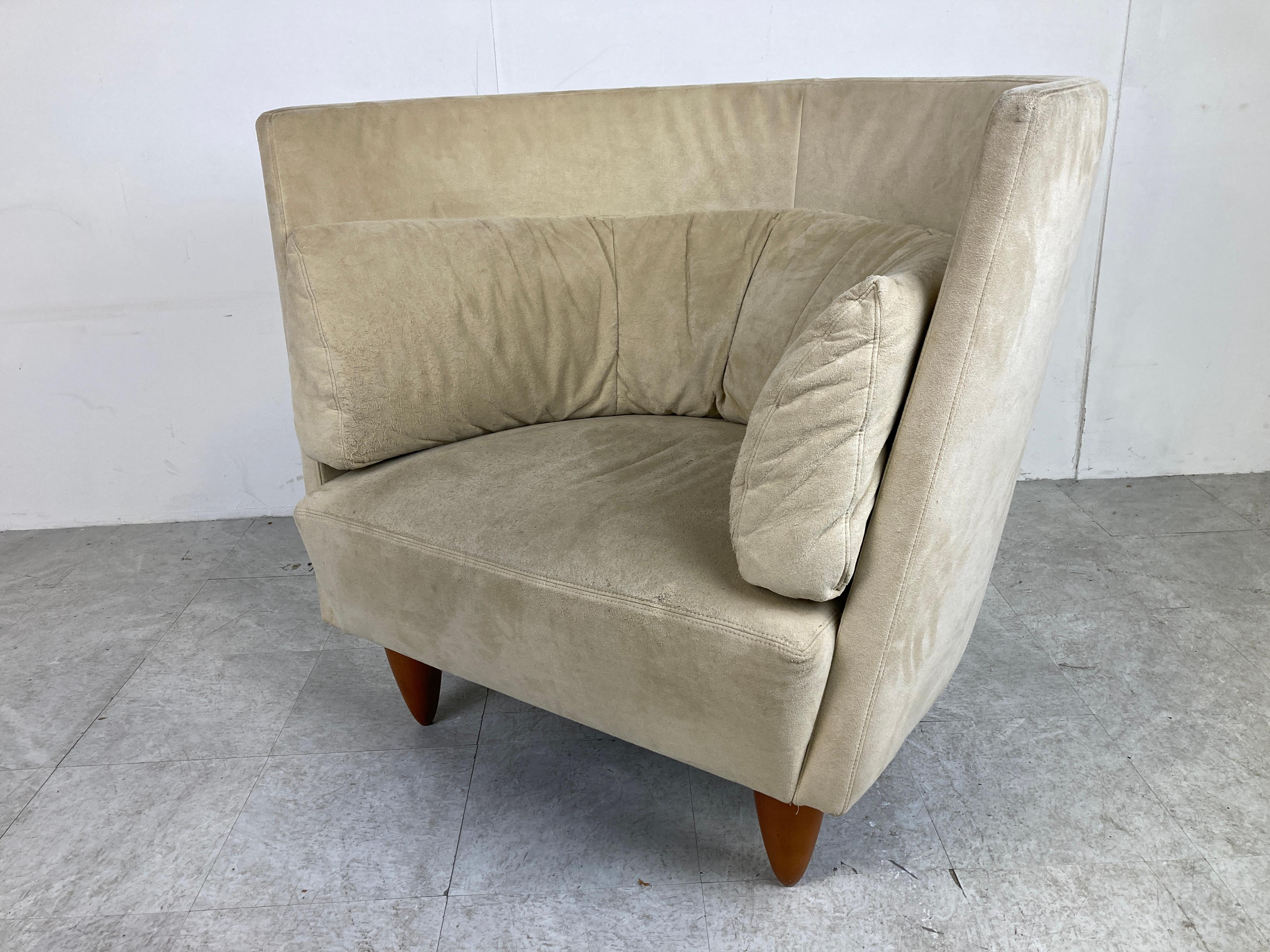 Vintage Highback Lounge Chair by Ligne Roset, 1990s For Sale 4