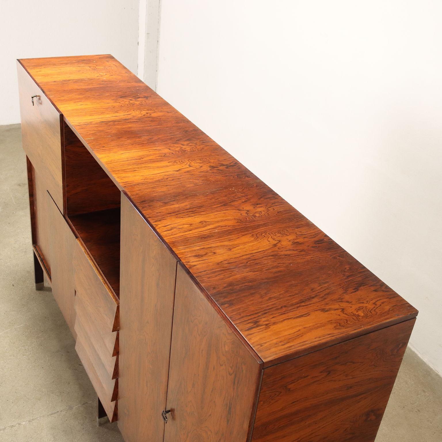 Vintage Highboard Jacaranda Veneer, Italy, 1960s For Sale at 1stDibs