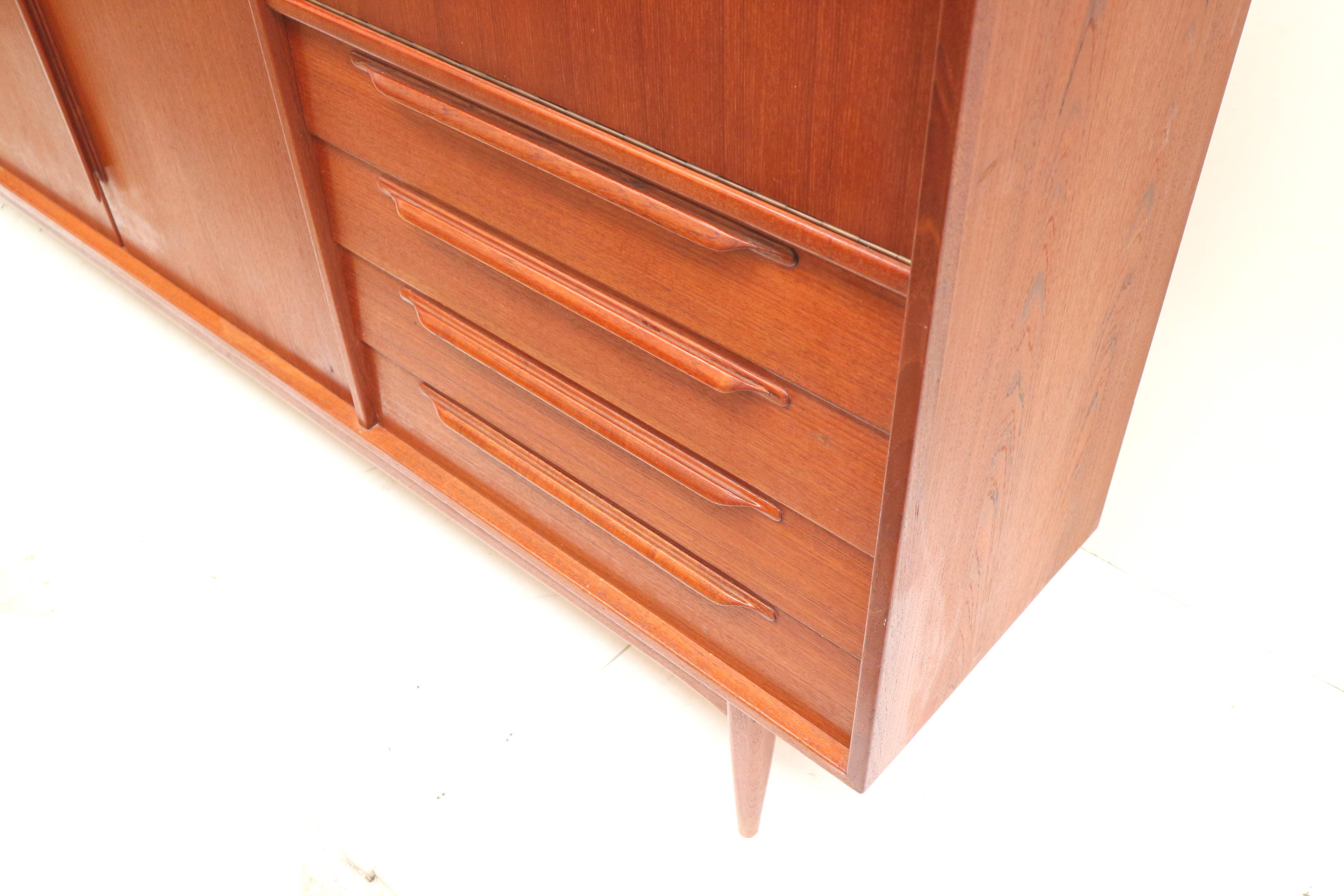Mid-20th Century Vintage highboard / sideboard by Heinrich Riestenpatt made in the 60s For Sale