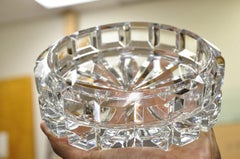 Vintage Highcrest by Mikasa Cenicero grande de cristal emplomado de 7" con diseño de cubo