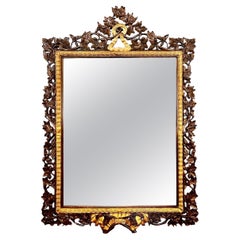 Vintage Highly Carved Labarge Oak Leaf and Acorn Mirror