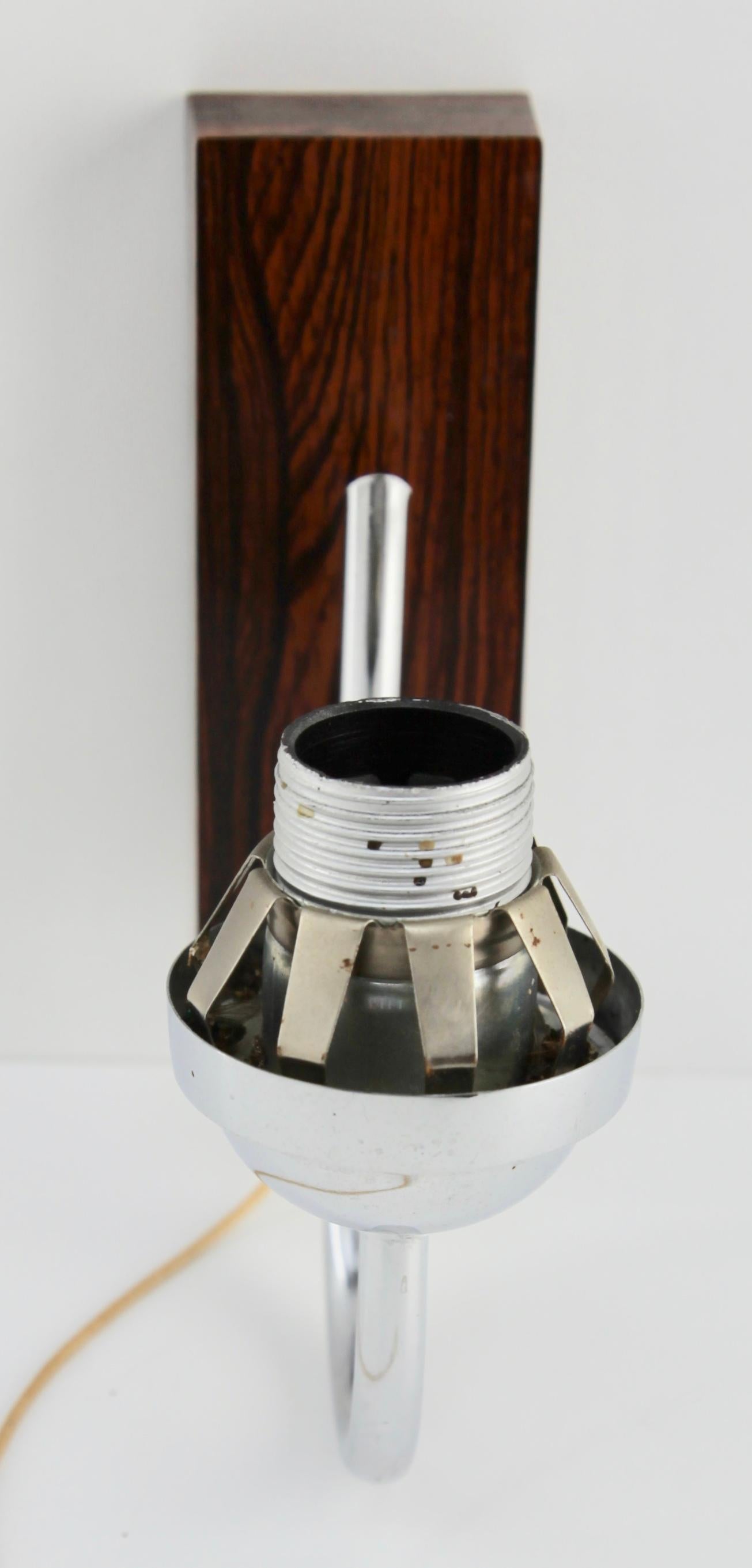 Machine-Made Vintage Hillebrand Germany, Pair of 1 Arm Wall Mount Lamp, the 1960s For Sale