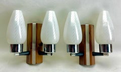 Vintage Hillebrand, Pair of 2 Arm Wall Mount Lamp, the 1960s