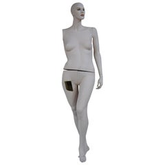 Vintage Hindsgual Manichino da esposizione femminile con un braccio in piedi Bambola di moda 70 pollici
