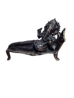 Vintage Hindu God Ganesha Statue Reclining