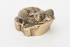 Scatola di rane in ottone con cerniera vintage