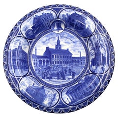Antique "Historical Philadelphia" Transferware Plate by The Rowland & Marsellus