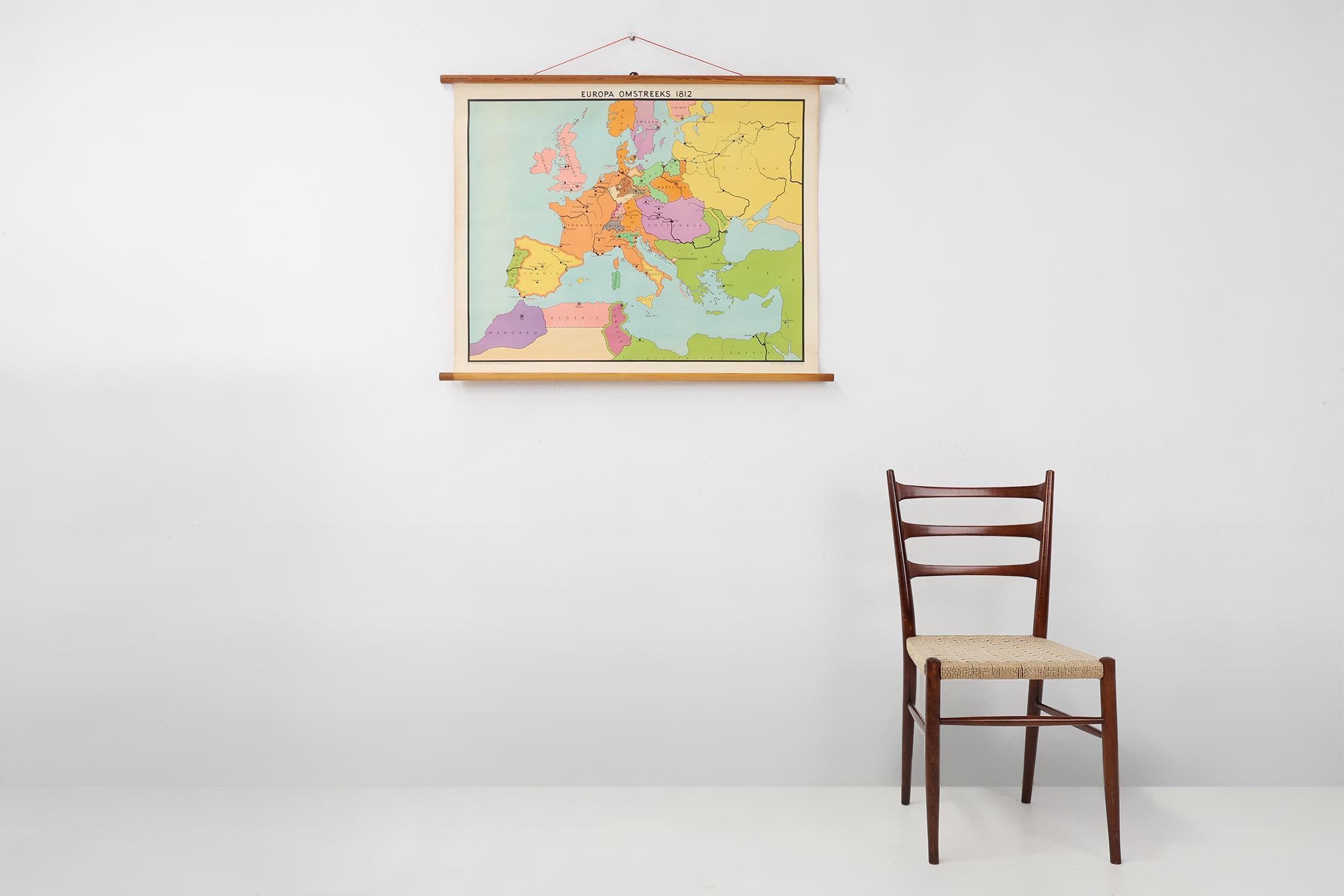 Belgium / 1950 / school map Europe 1812 / canvas, wood / Mid-century / vintage

Beautiful vintage wall-mounted historical map of Europe around 1812, designed by Inst. J.B. Wolters Mij., Groningen. Used to teach school children in class.

This