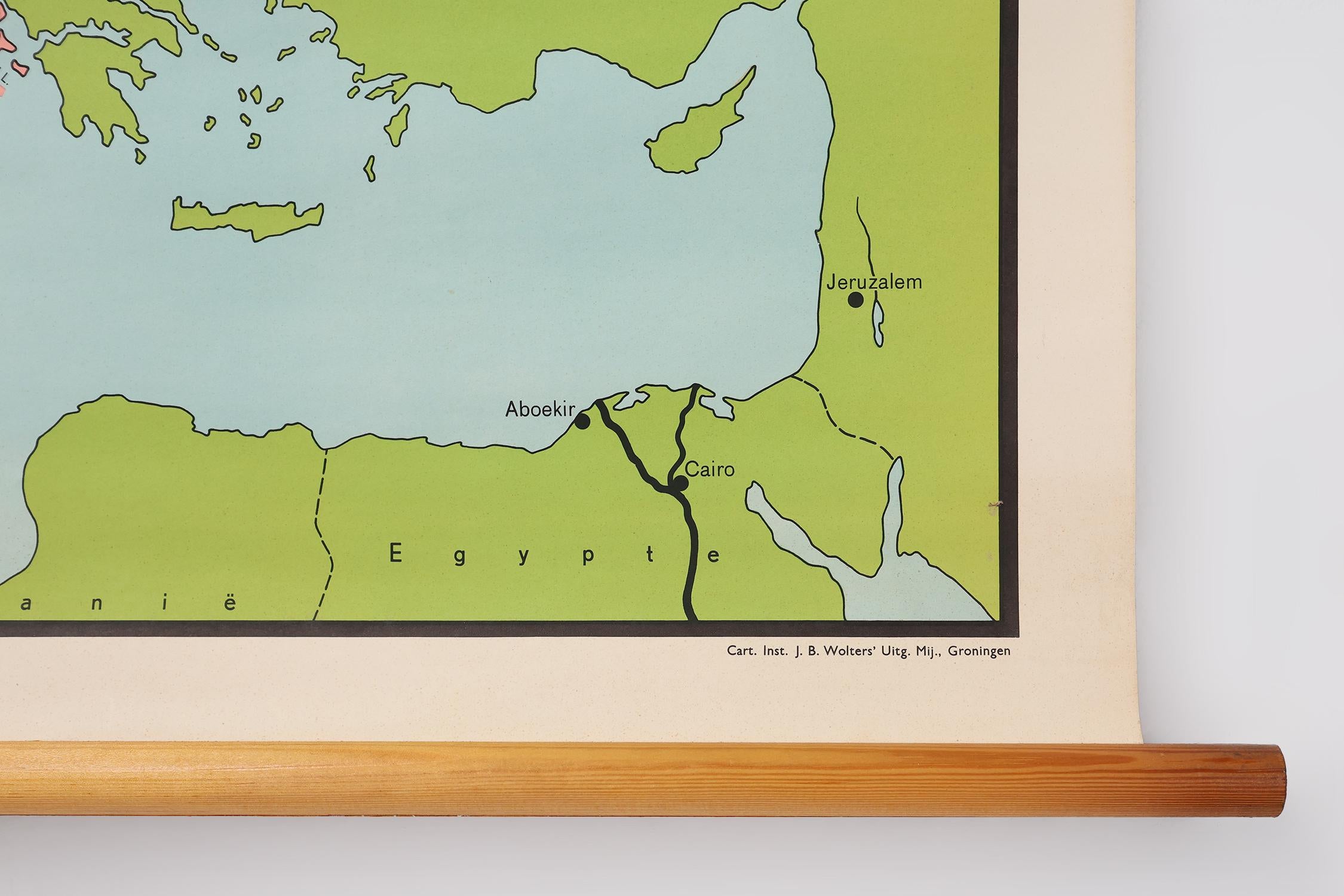 Vintage historical wall map of Europe around 1812, Belgium 1950s In Good Condition For Sale In Meulebeke, BE