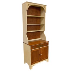 Vintage Hitchcock Cherry 2-Piece Shelf Bookcase Cabinet