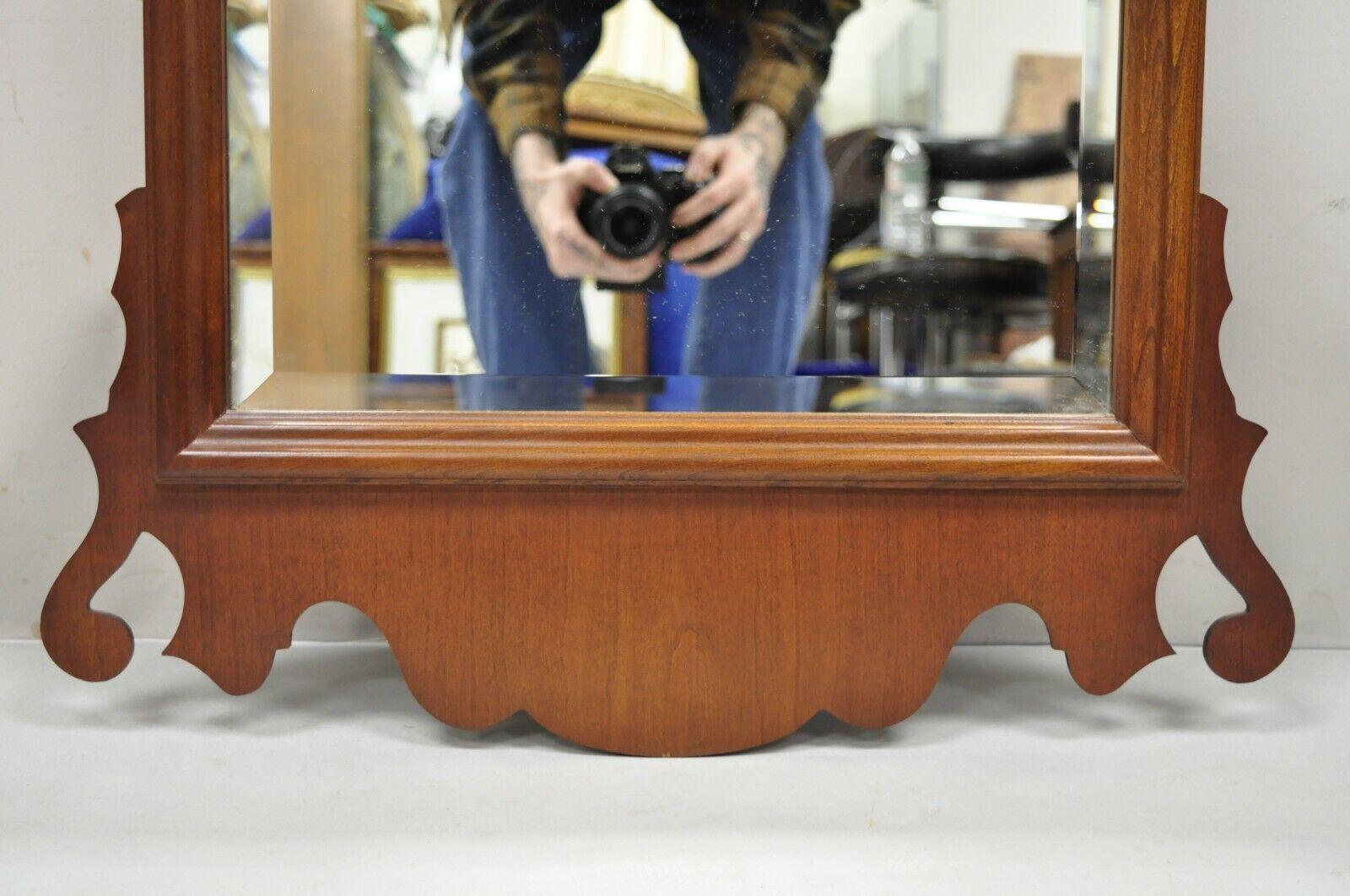 Vintage Hitchcock Mahogany Beveled Glass Federal Style Wall Mirror 2