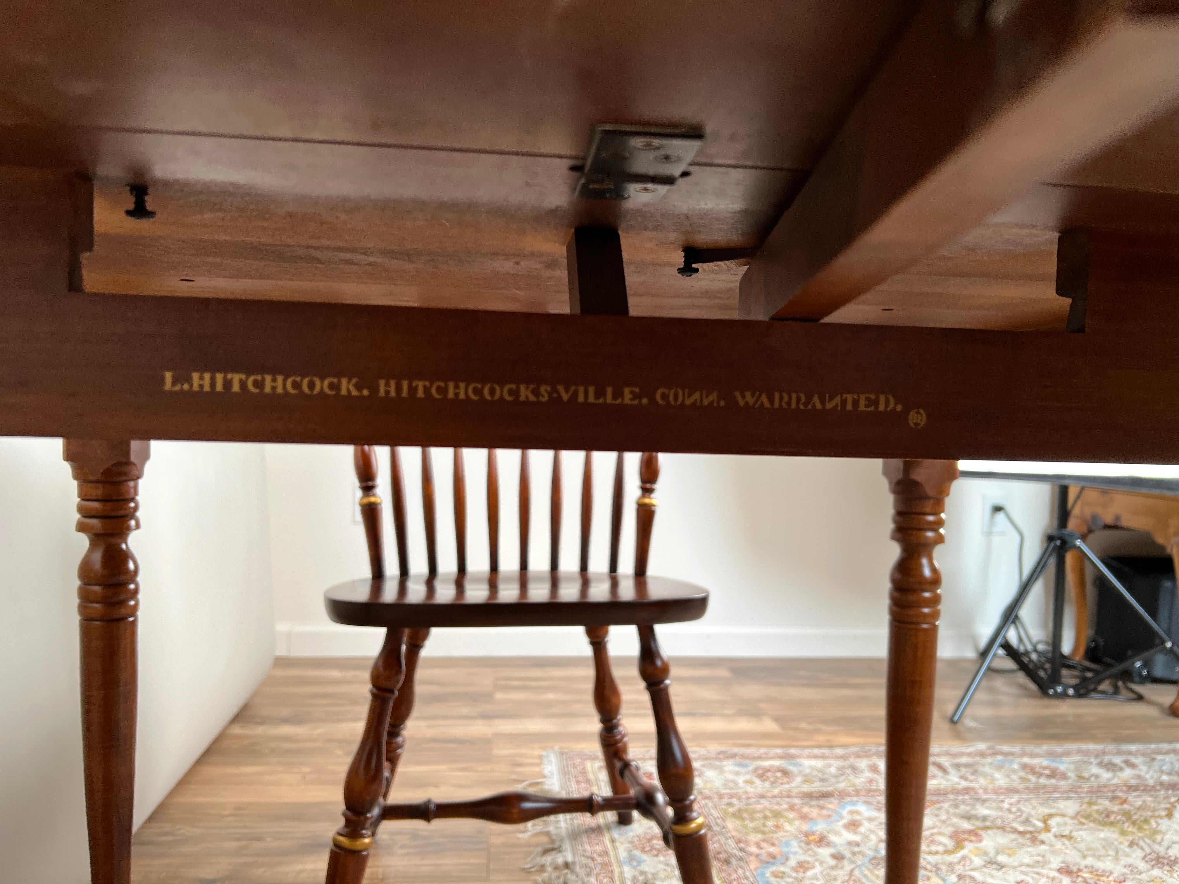 Vintage Hitchcock Maple Drop Leaf Breakfast Table and Matching Side Chairs 5