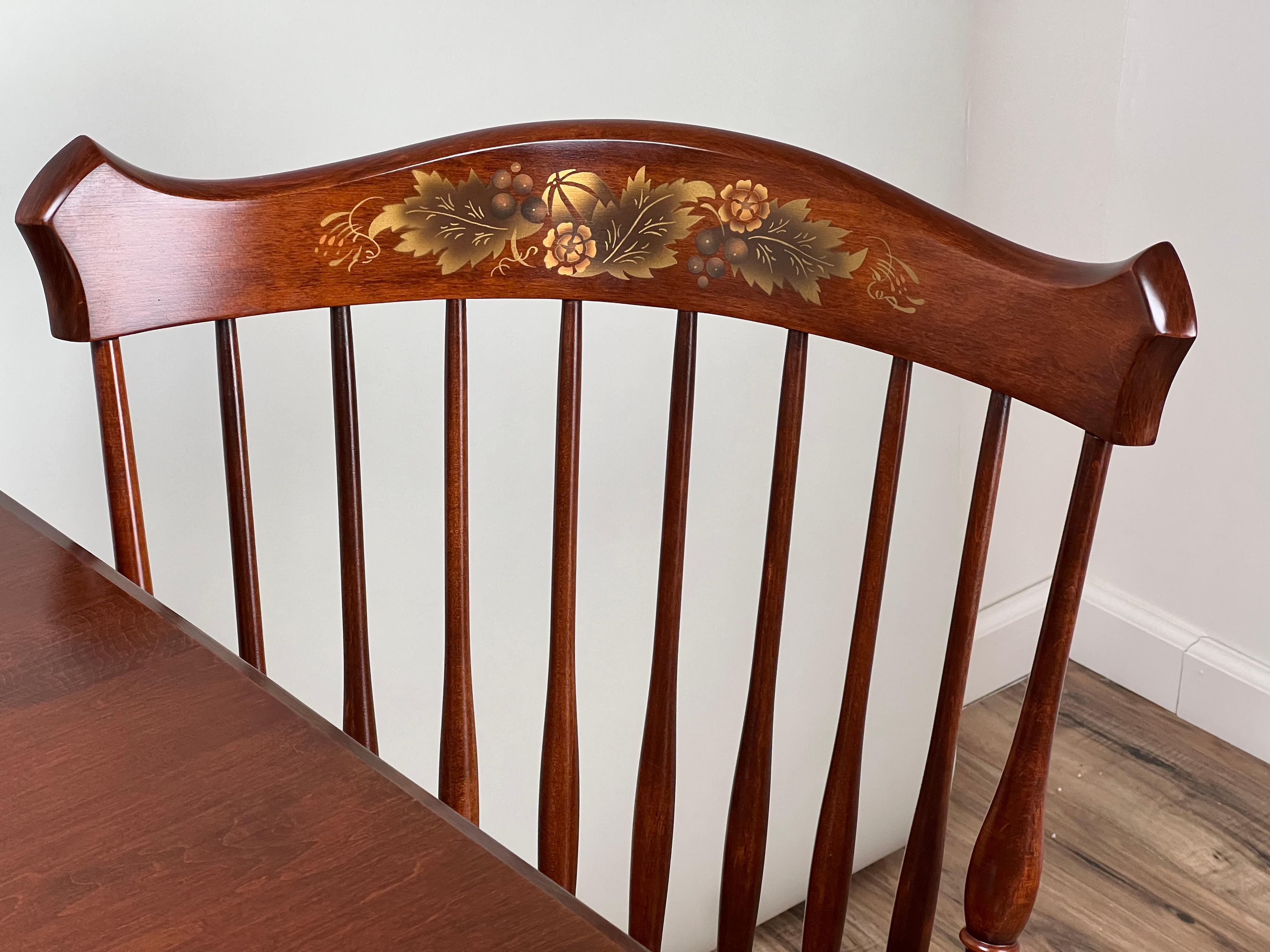 20th Century Vintage Hitchcock Maple Drop Leaf Breakfast Table and Matching Side Chairs