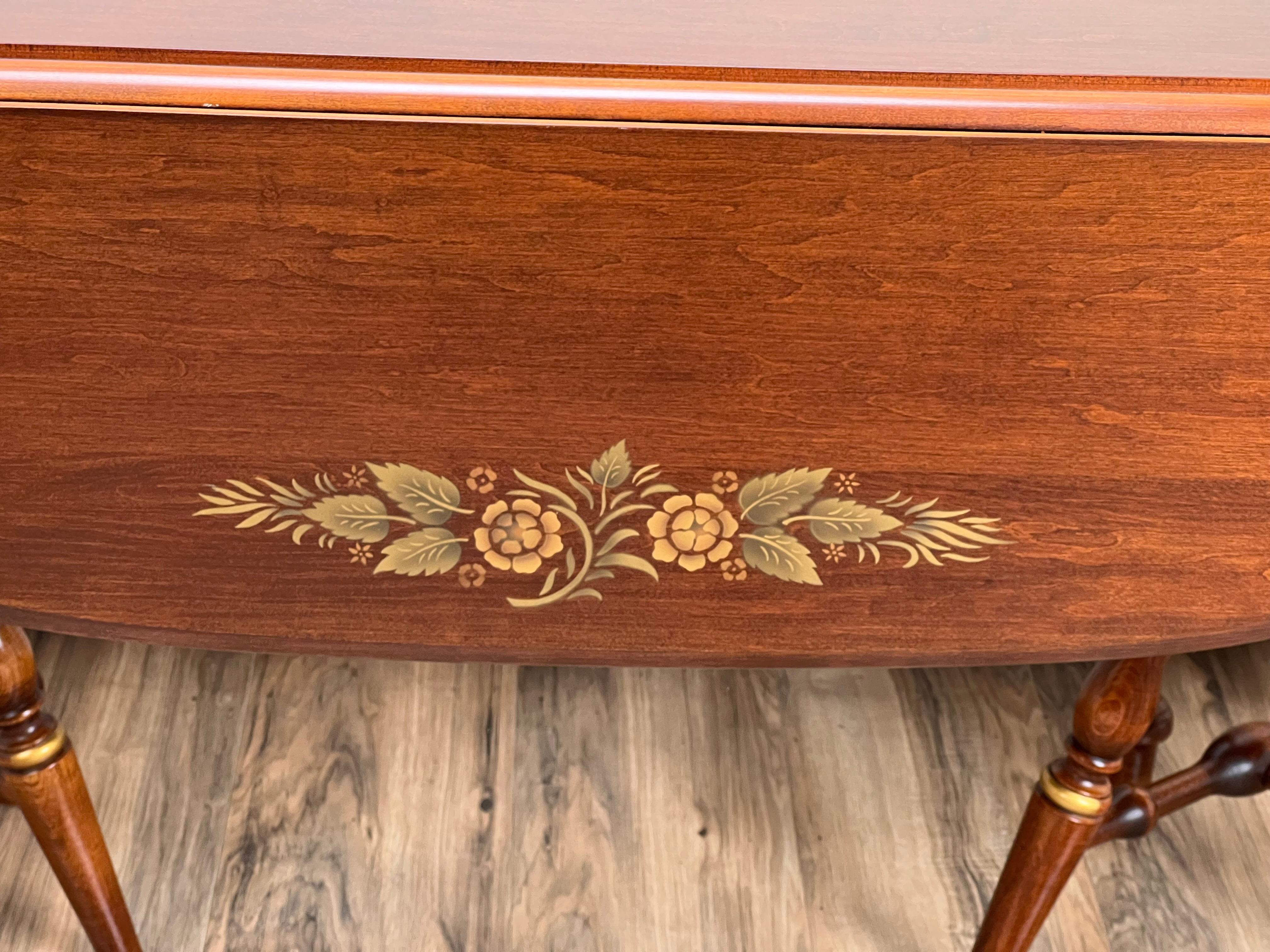 Vintage Hitchcock Maple Drop Leaf Breakfast Table and Matching Side Chairs 1