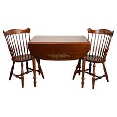 Vintage Hitchcock Maple Drop Leaf Breakfast Table and Matching Side Chairs
