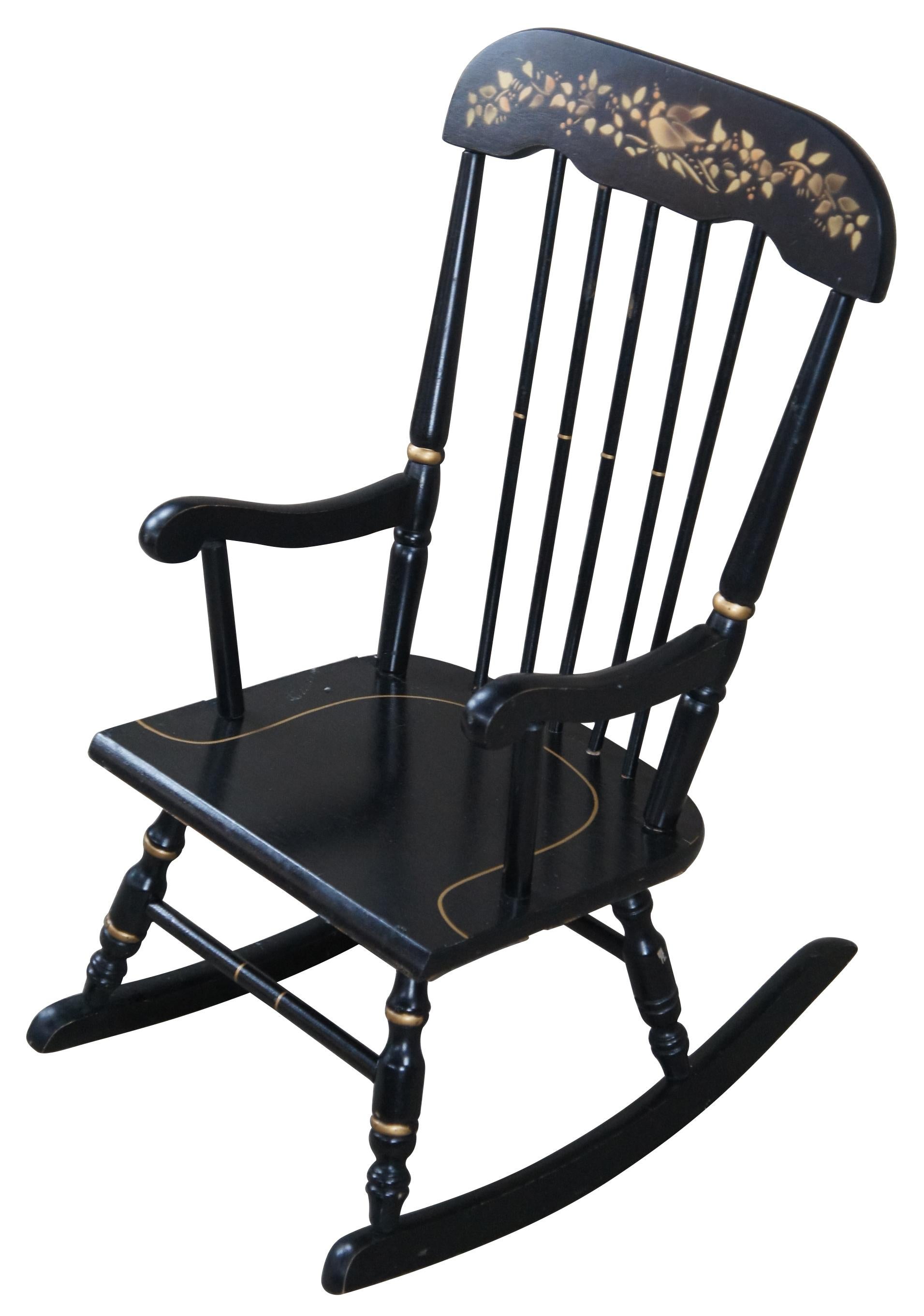 black hitchcock rocking chair