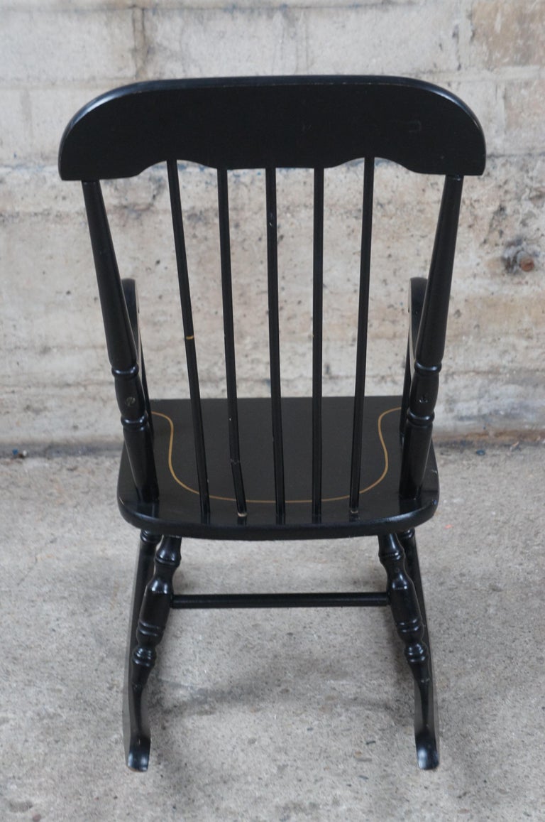 Vintage Hitchcock Style Boston Windsor Stencil Back Childs Rocking ...