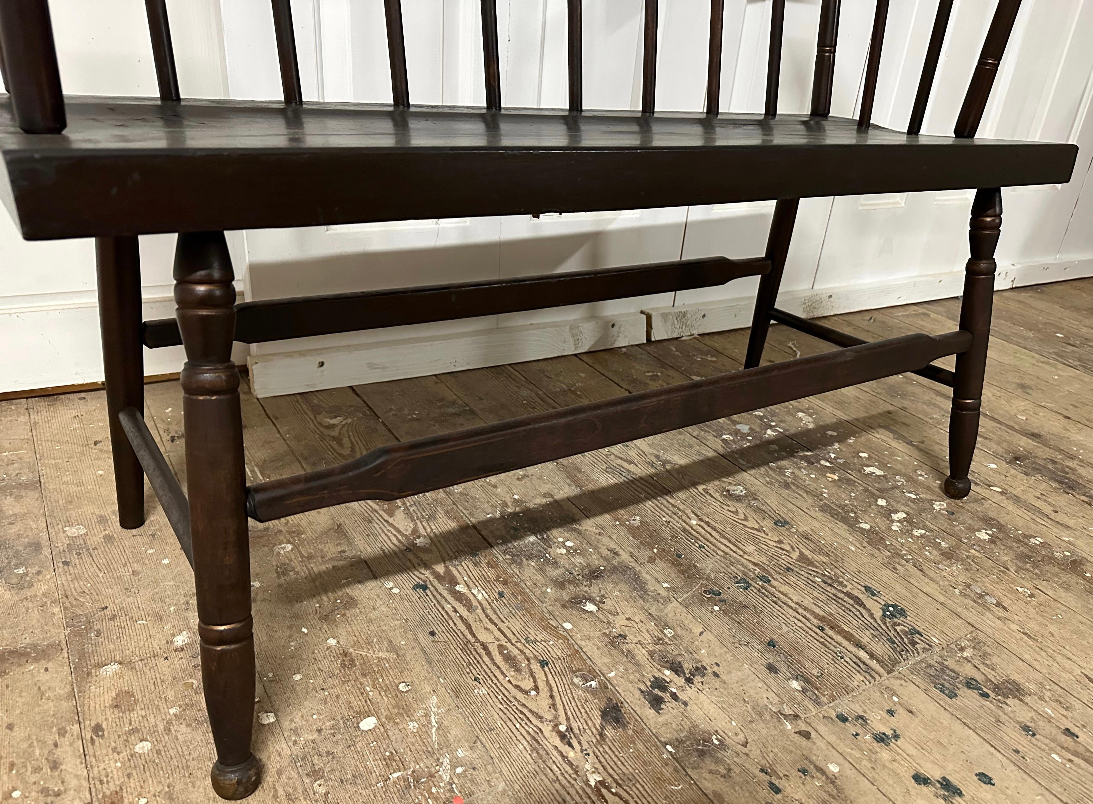 Vintage Hitchcock Style Settee Bench For Sale 1