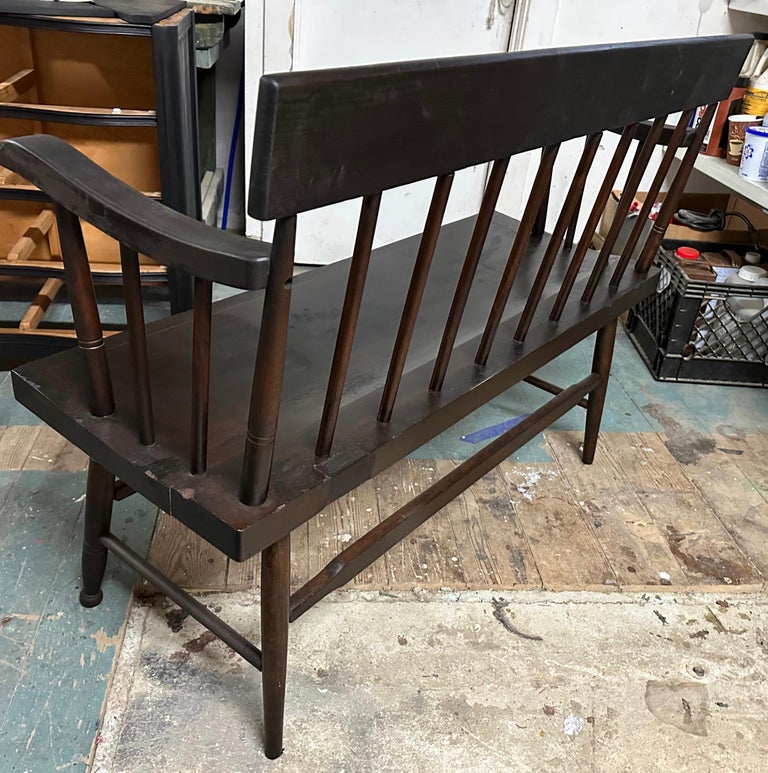 Vintage Hitchcock Style Settee Bench For Sale 10