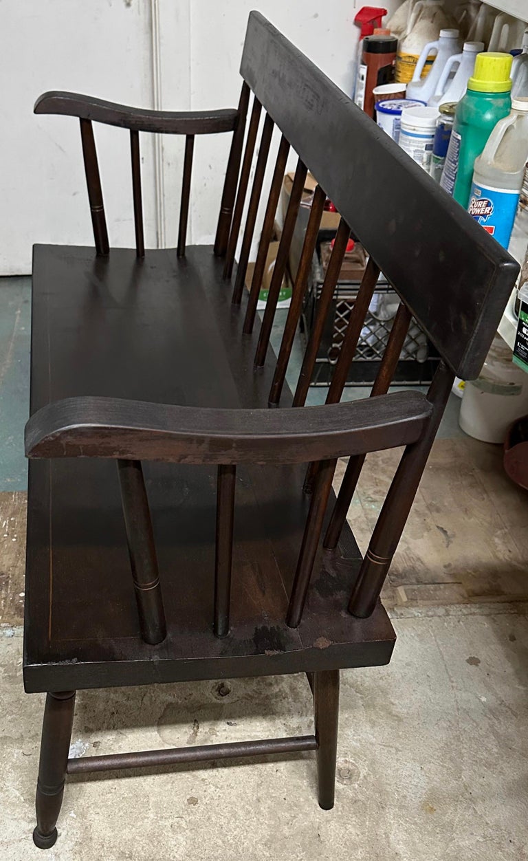 Vintage Hitchcock Style Settee Bench For Sale at 1stDibs