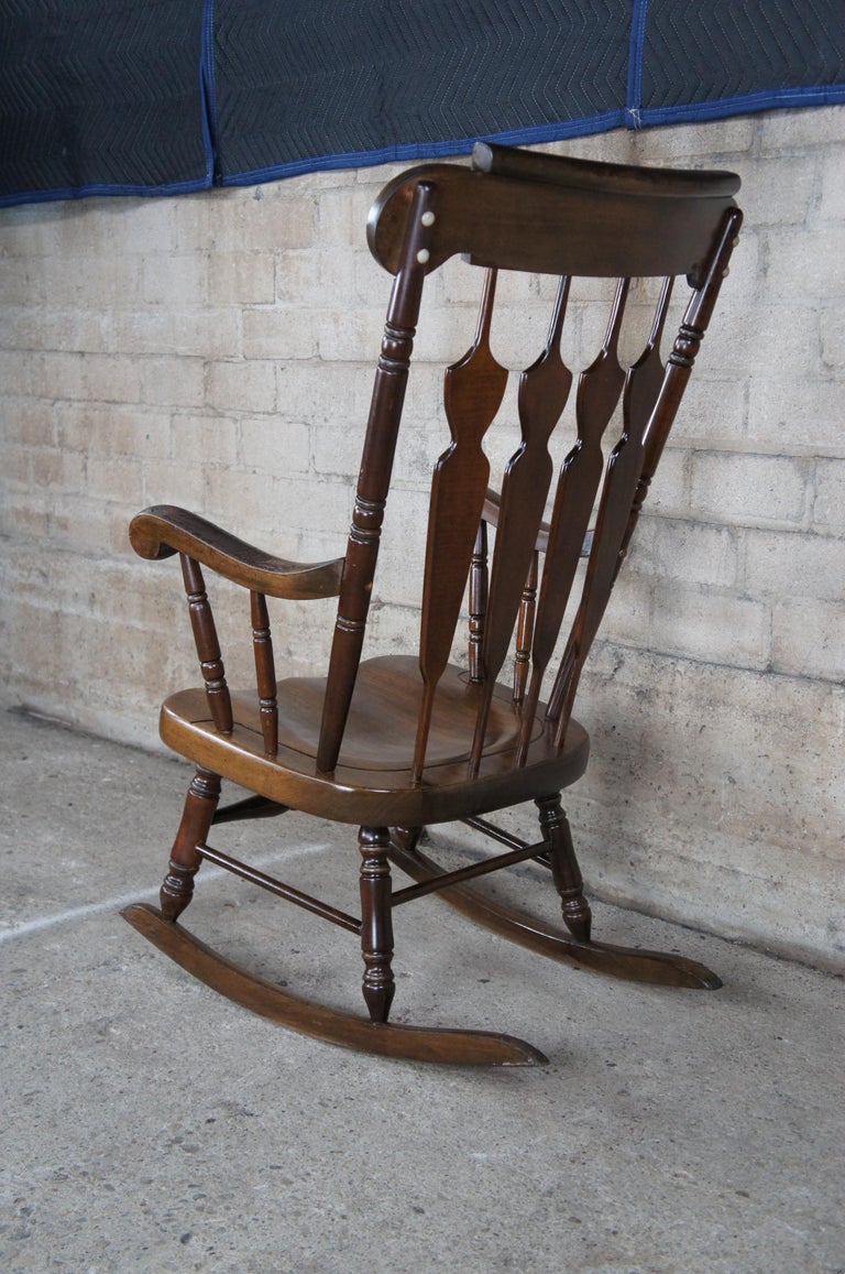 Vintage Hitchcock Style Windsor Back Maple Rocking Chair Stencil