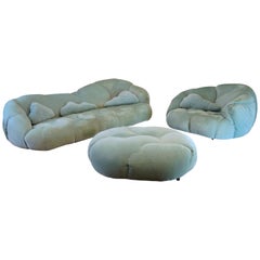 Retro HK Cloud Sofa Suite, Howard Keith, 1970s, Chaise Longue, Couch, Armchair