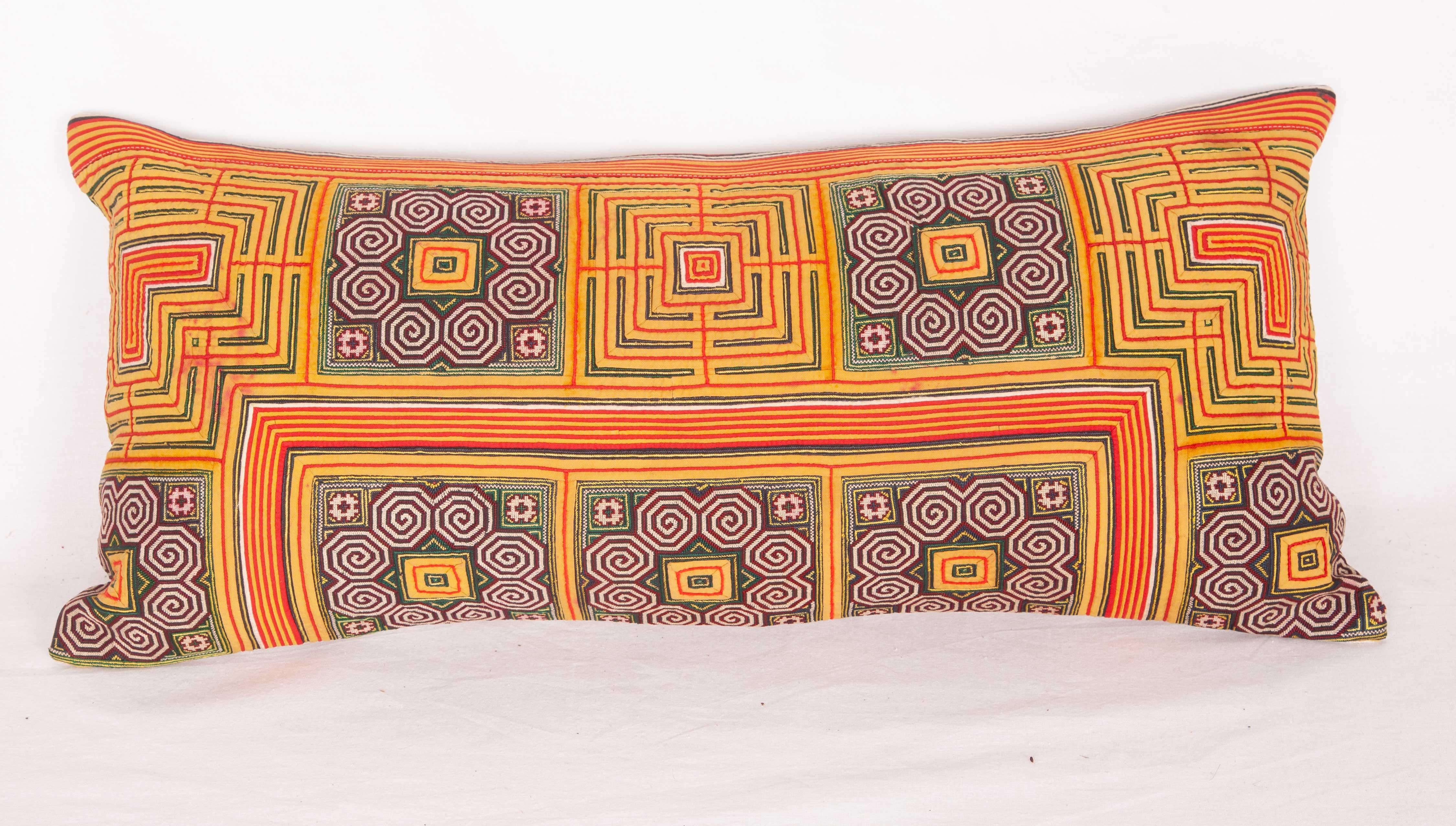 Embroidered Vintage Hmong Hill Tribe Pillow Cases, Mid-20th Century