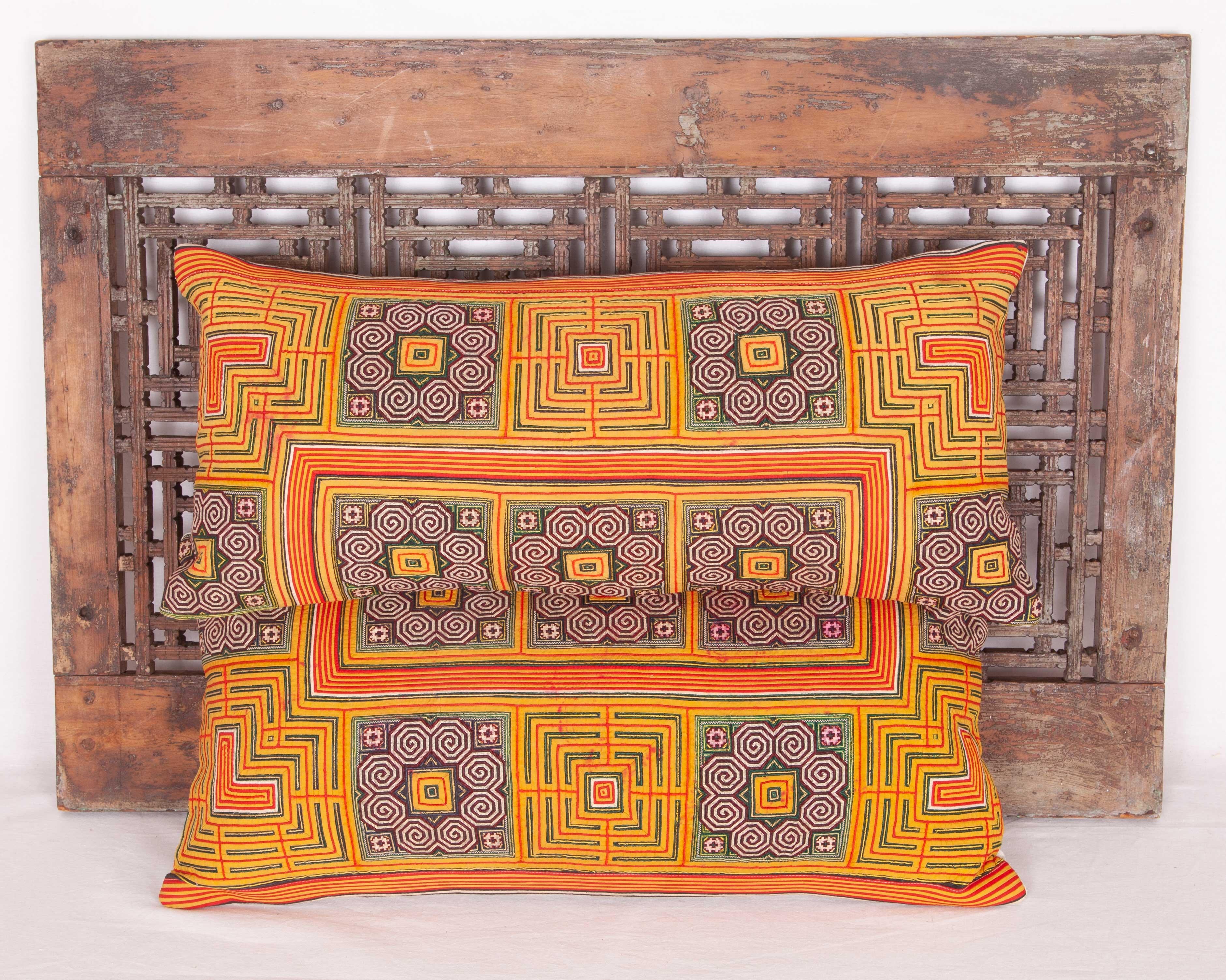 Vintage Hmong Hill Tribe Pillow Cases, Mid-20th Century 1
