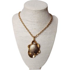 Vintage Hobe Gold-Tone Sculptural Pendant Necklace