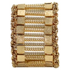 Vintage Hobe Gold Wide Column Bracelet Circa 1960s