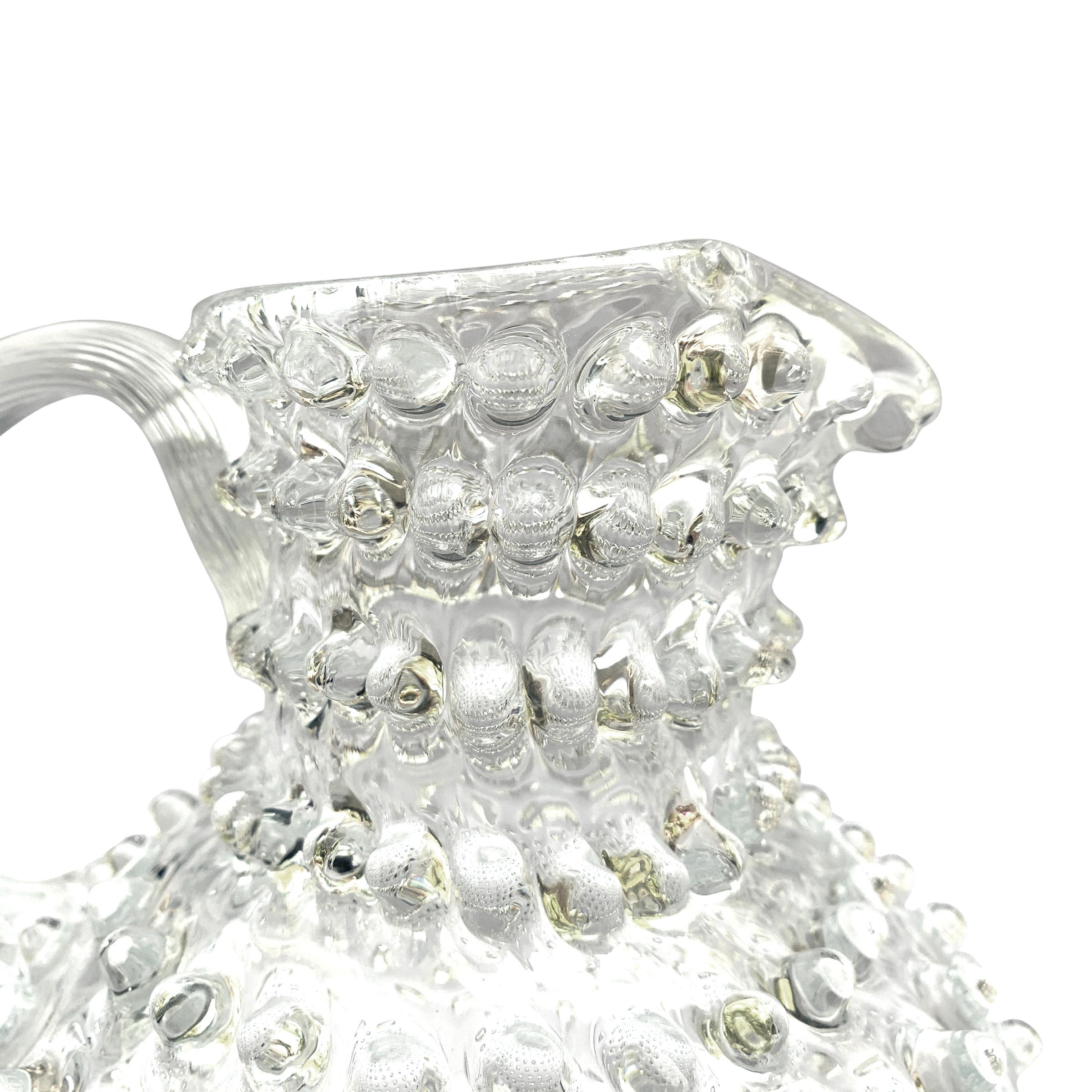 Vintage Hobnail Glass Pitcher In Good Condition In Chicago, IL