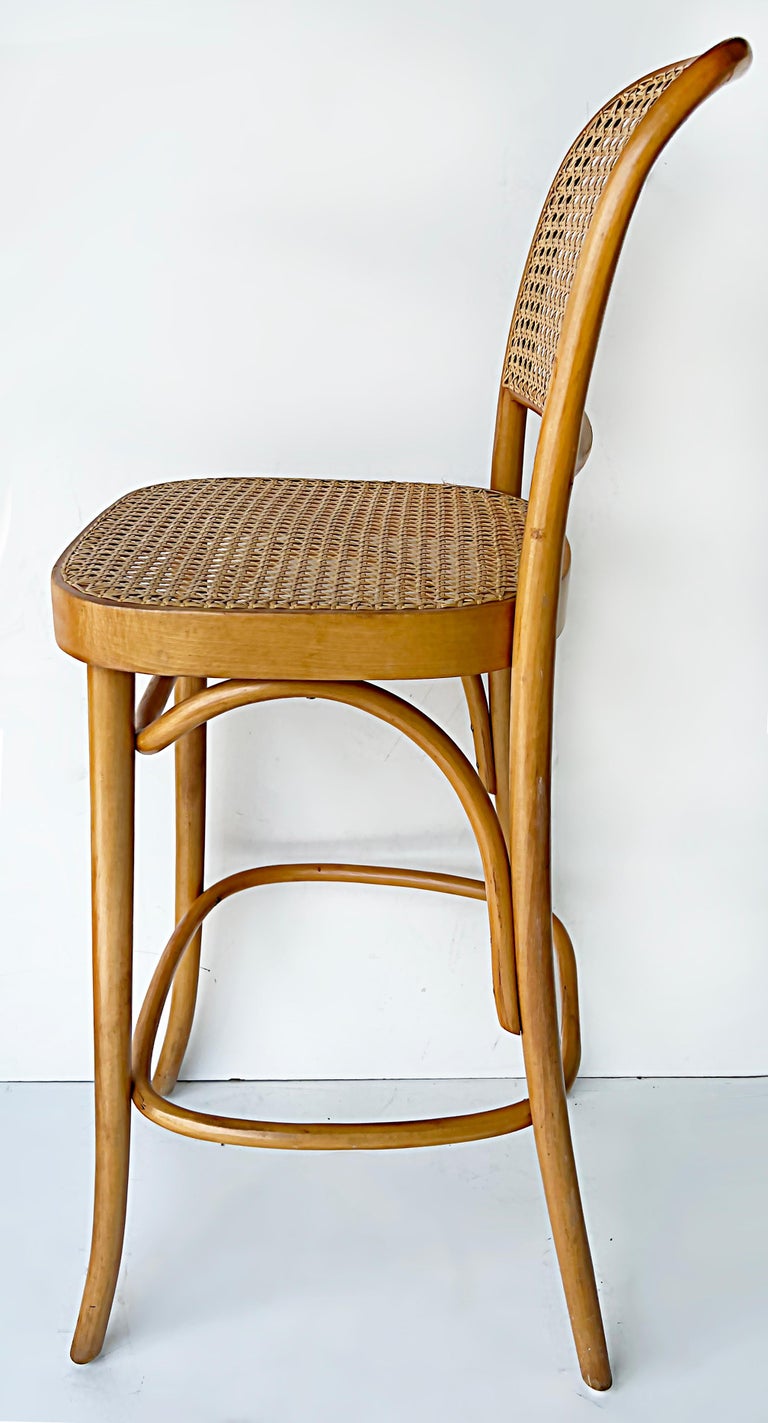 Vintage Hoffmann Bentwood Bar Stools, Set of 3 For Sale at 1stDibs
