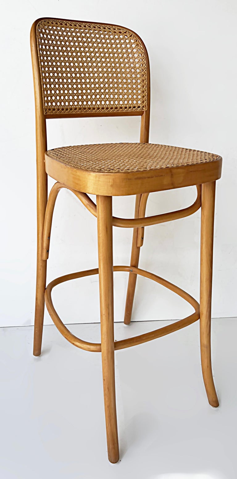 Vintage Hoffmann Bentwood Bar Stools, Set of 3 For Sale at 1stDibs
