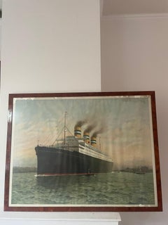 Vintage Holland America Line Poster from Van Leer, 1930s, Affiche Statendam 30s