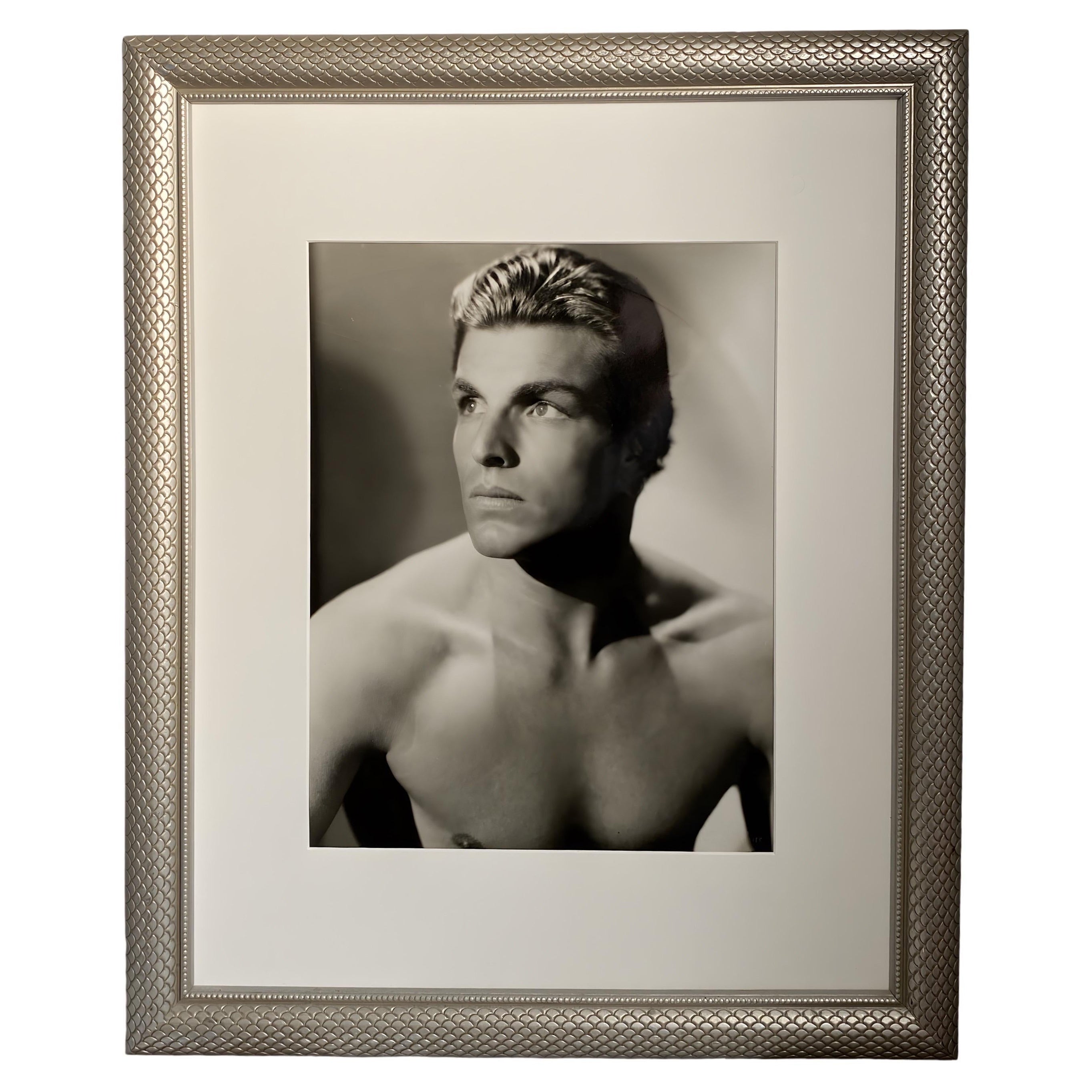 Vintage Hollywood Orig Fotografía de Buster Crabbe Retrato Masculino por Richee Años 30