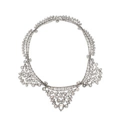 Vintage Hollywood Red Carpet 130 Carats Diamond Necklace