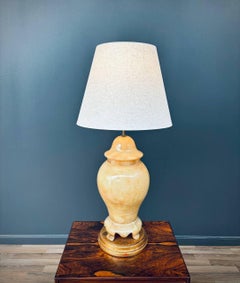 Vintage Hollywood Regency Alabaster Table Lamp