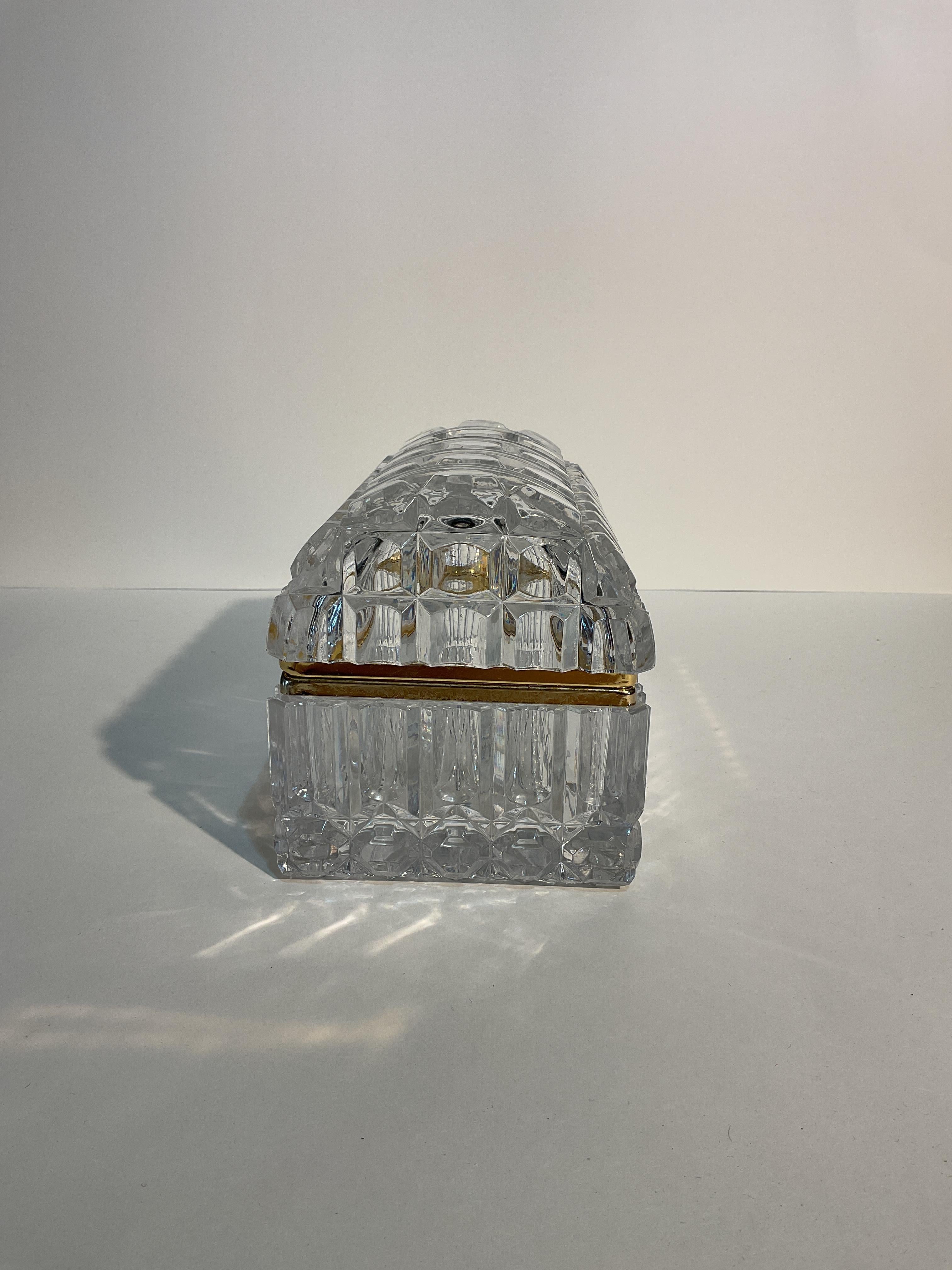 Boîte en cristal de style Baccarat Hollywood Regency en vente 5