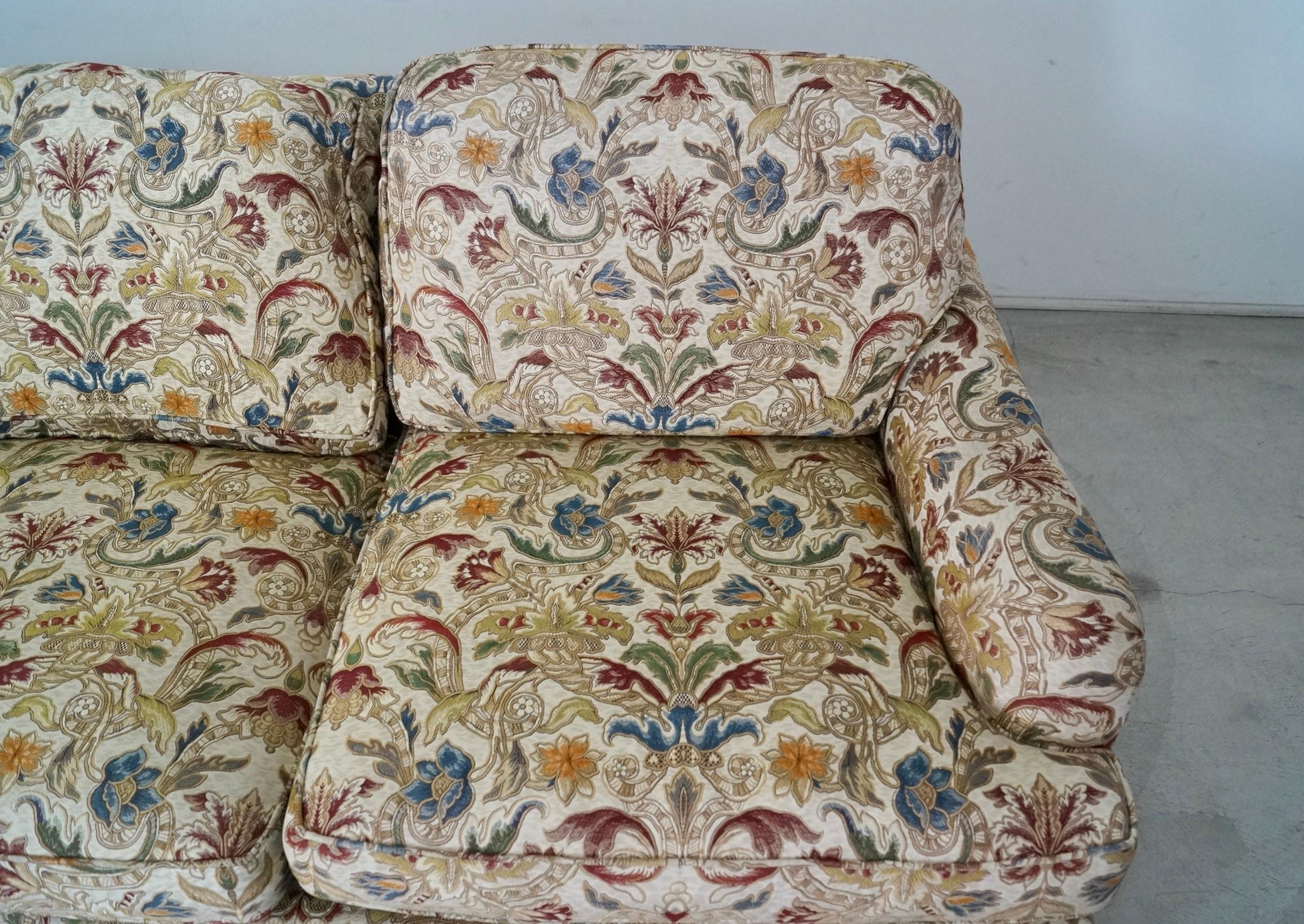 Vintage Hollywood Regency Baker Furniture Brocade Sofa 6