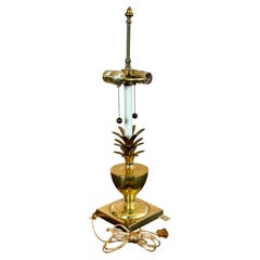 Vintage Hollywood Regency Bombay Company Brass Pineapple Table Lamp