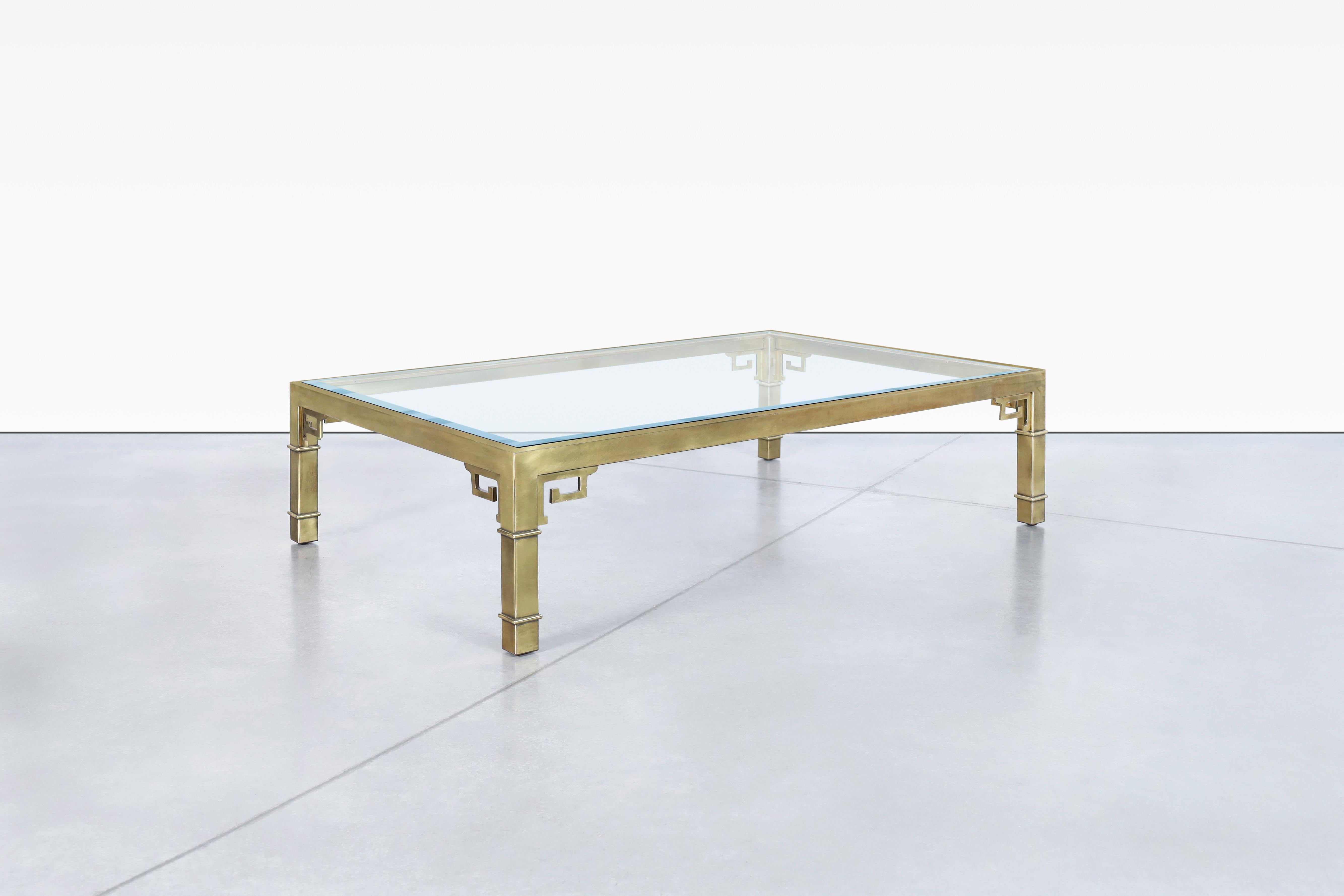 Hollywood-Regency-Couchtisch aus Messing von Mastercraft, Vintage im Zustand „Gut“ im Angebot in North Hollywood, CA