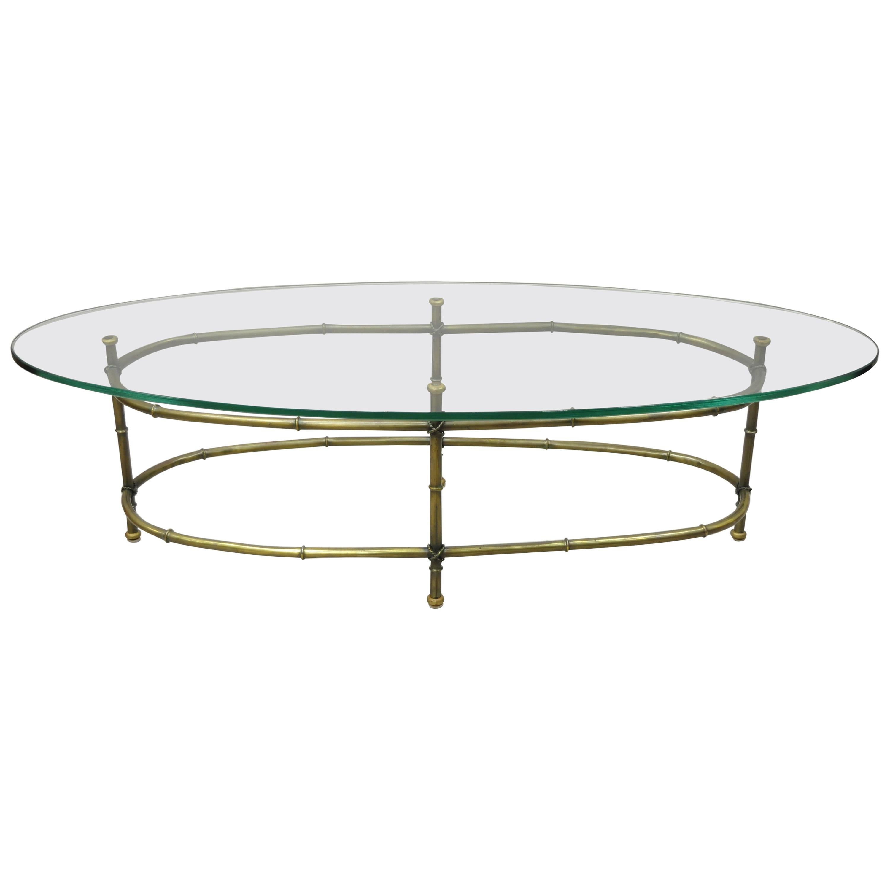 English Chinese Chippendale Faux Bamboo Glass Brass Tray Top 