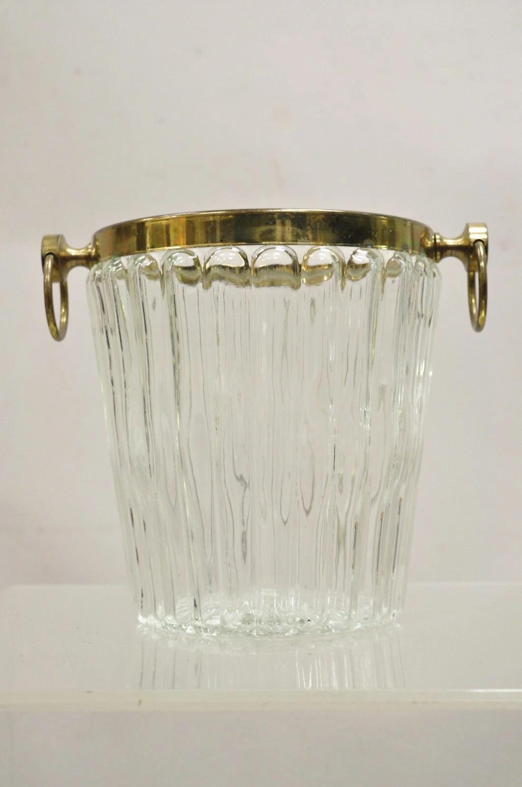Seau à glace pour vins et champagne vintage Hollywood Regency en vente 4