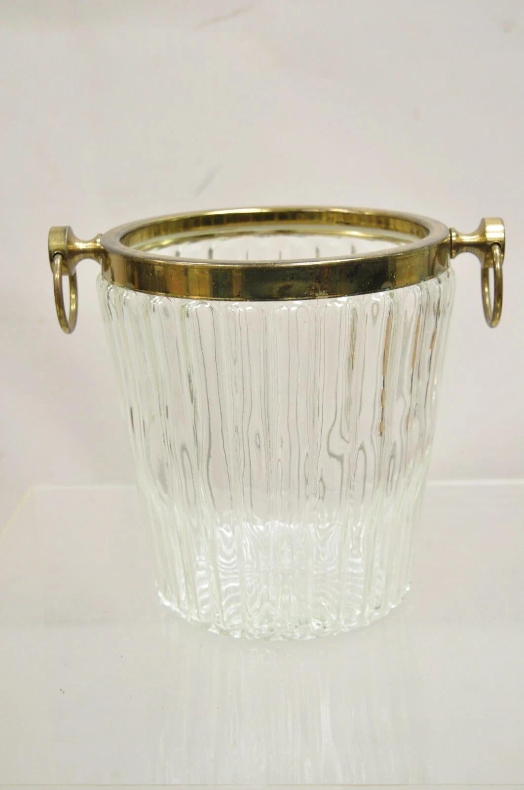 Seau à glace pour vins et champagne vintage Hollywood Regency en vente 5